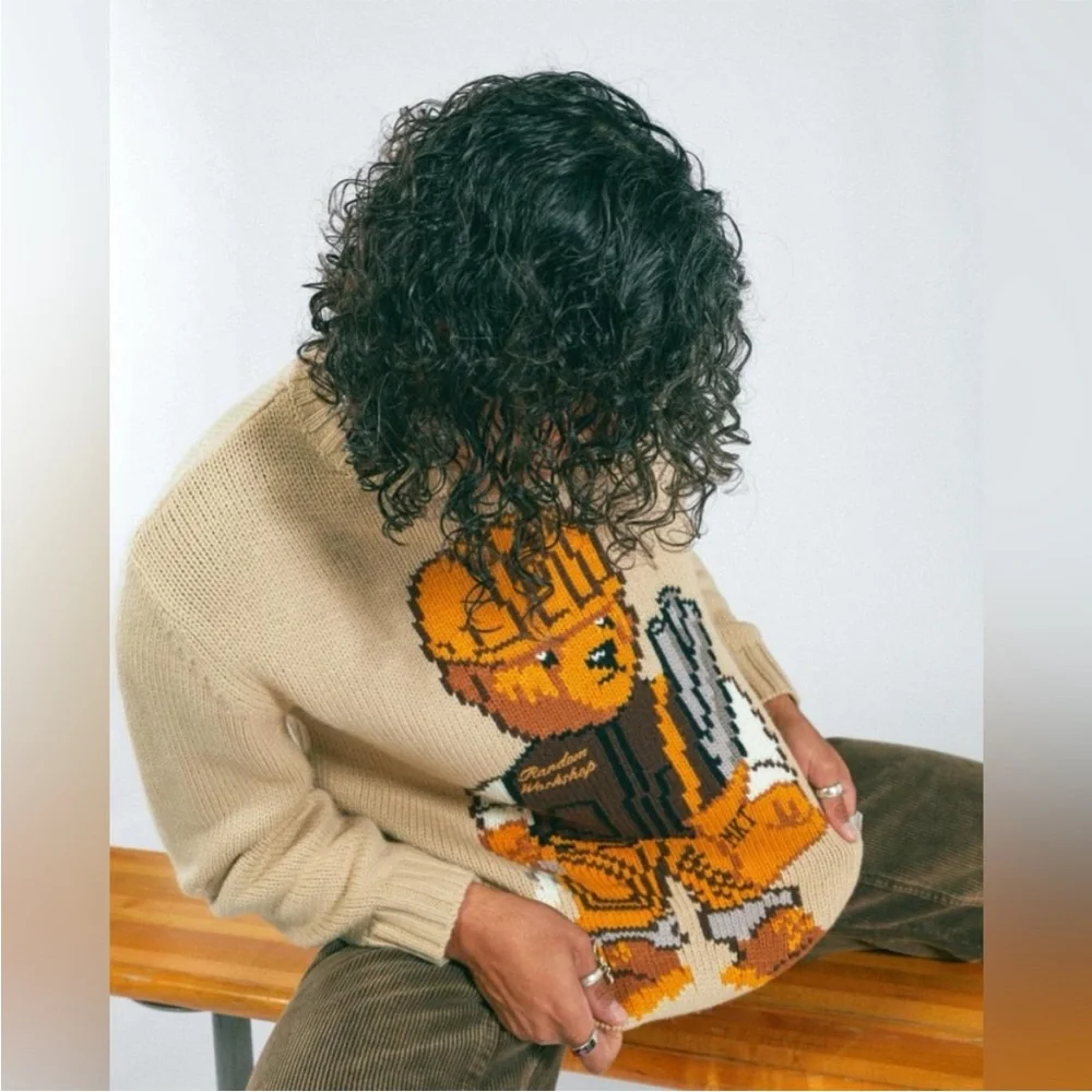 Market Workshop Bear Knit Sweater Size L